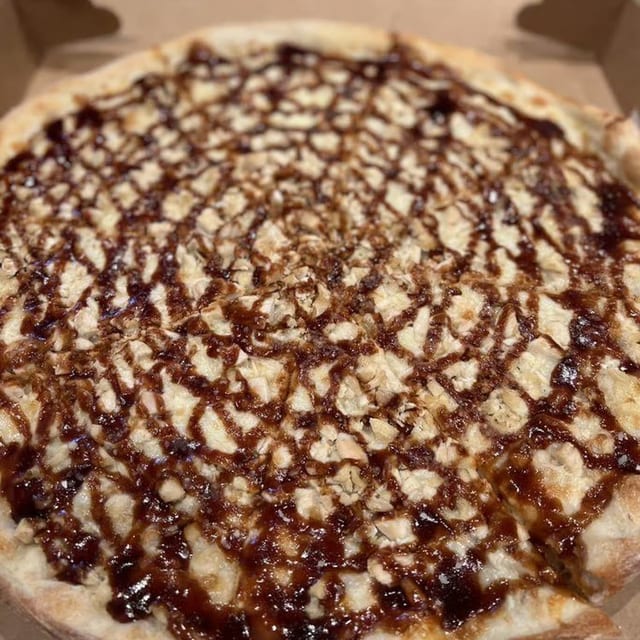 Chicken BBQ Pizza.