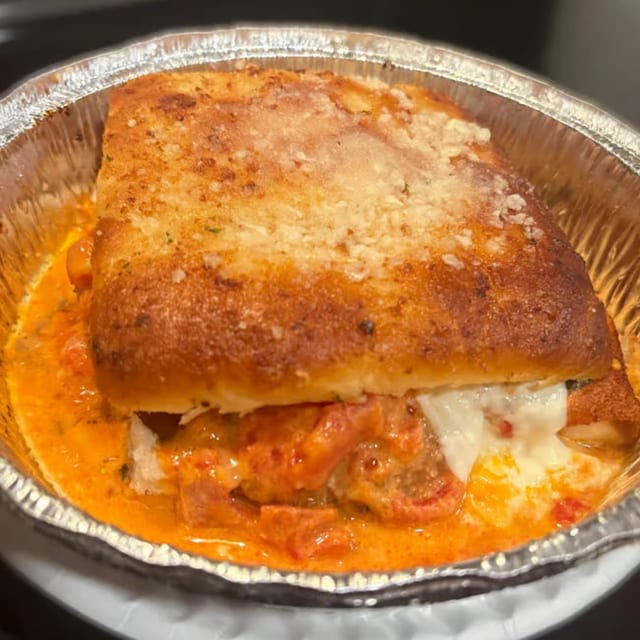 Chicken Burrata Focaccia.