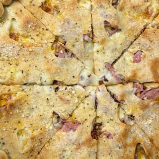 Stuffed Meat Lovers Garlic Knot Pizza