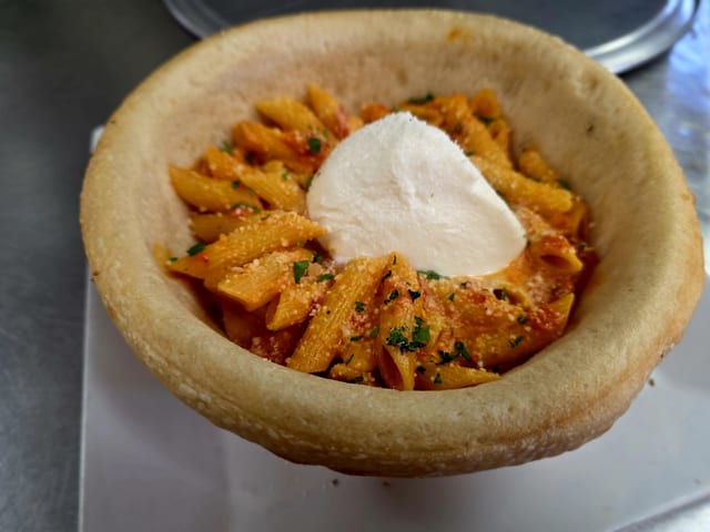 Pasta Bread Bowl Alla Vodka.