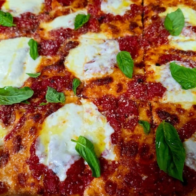 Grandma Garlic Knot Pizza.