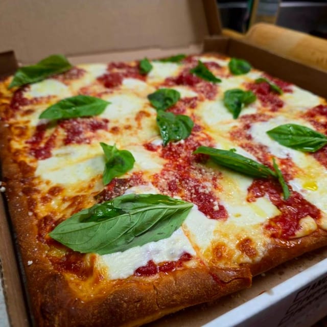 Italian Margherita Sicilian Pizza.