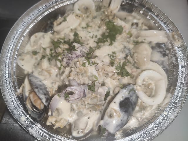 Seafood Alfredo.