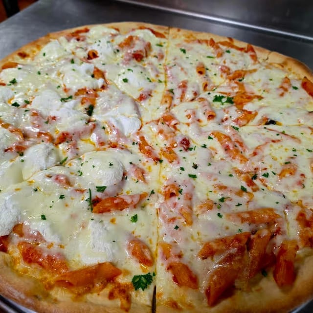 Penne Vodka Pizza.