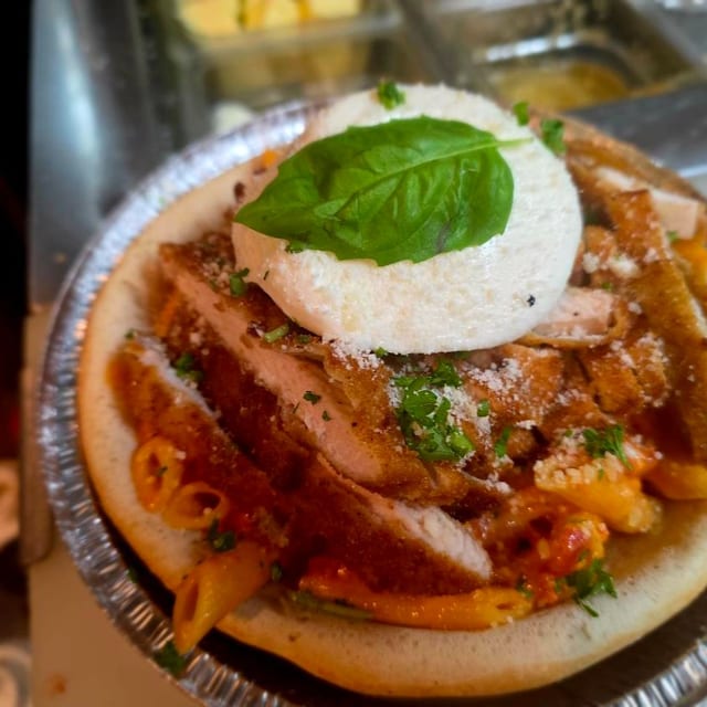 Pasta Bread Bowl Gnocchi Burrata.