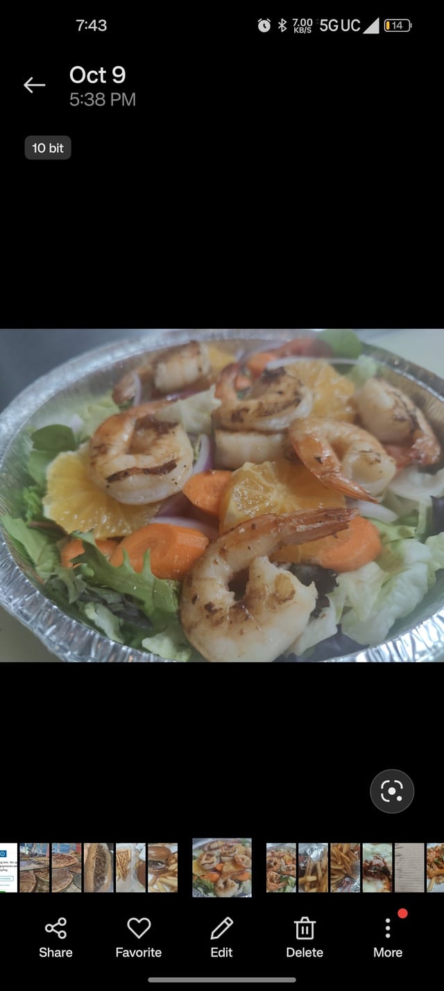 Grilled Shrimp Salad.