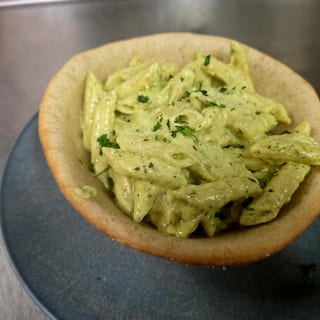 Pesto Pasta Bread Bowl^