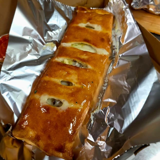Bacon, Chicken, & Ranch Stromboli.