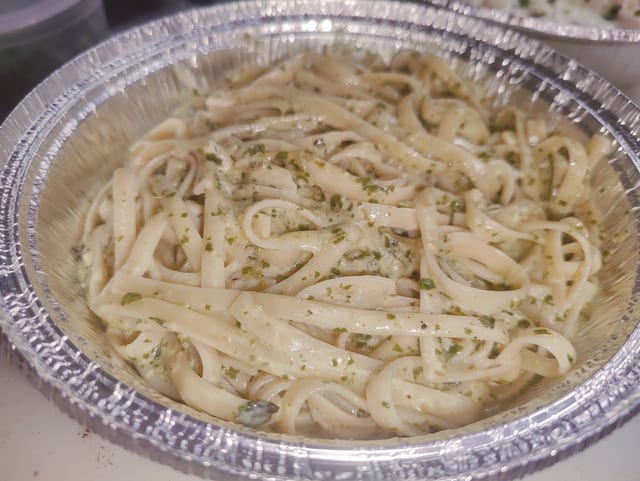 Pasta with Pesto Sauce.