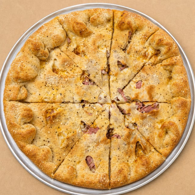 Stuffed Meat Lovers Garlic Knot Pizza.
