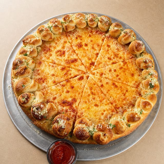 Garlic Knots Crust Pie.