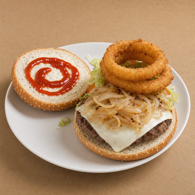 Onion Ring Burger.
