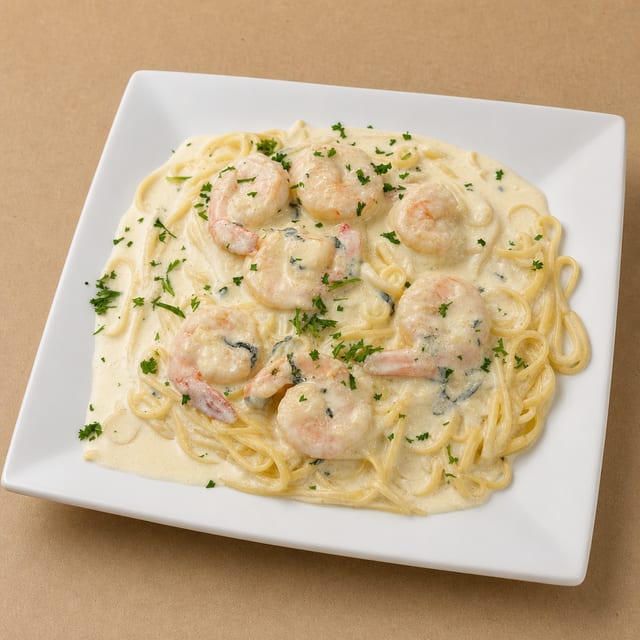 Pasta with Alfredo Sauce.