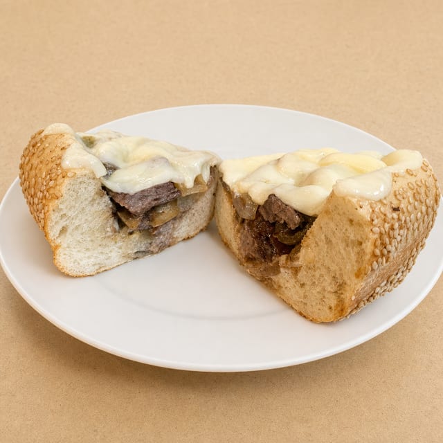 Thick Cut Ribeye Steak Sandwich.