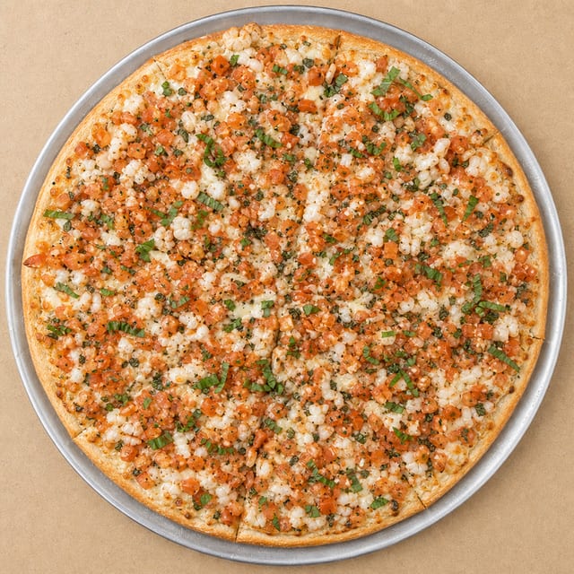 Bruschetta Garlic Knot Pizza.