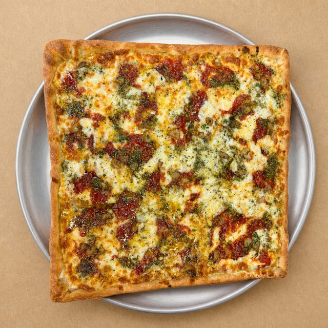 Grandpa Thin Square Pizza.