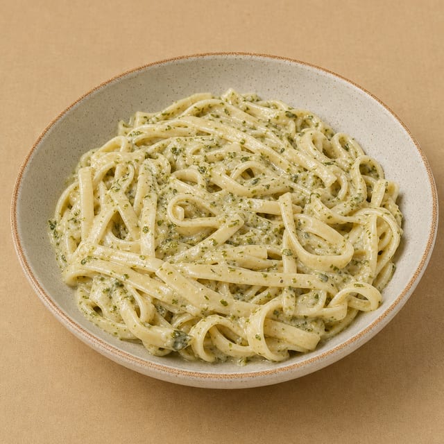 Pasta with Pesto Sauce.