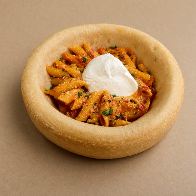 Pasta Bread Bowl Alla Vodka.