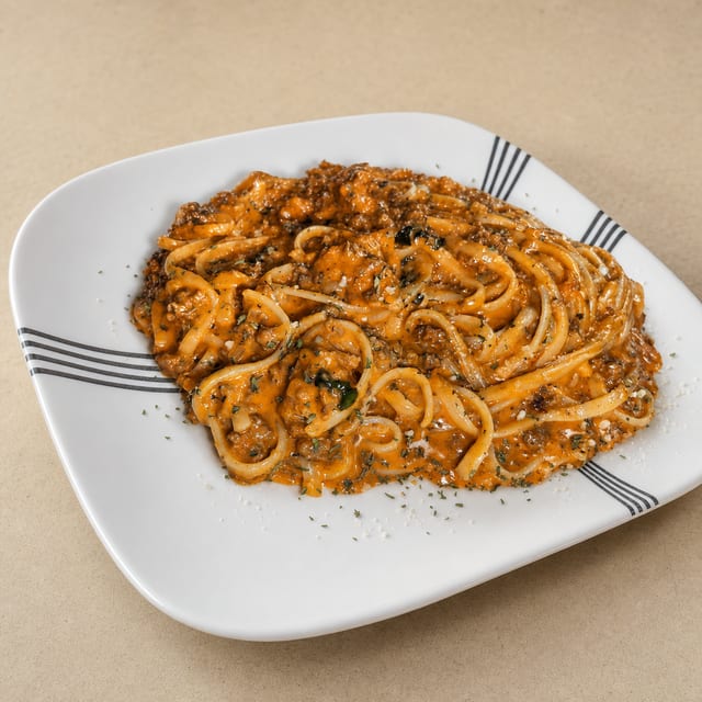 Pasta with Bolognese Sauce.