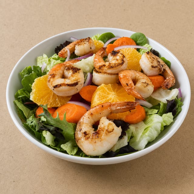 Grilled Shrimp & Carrot Salad.