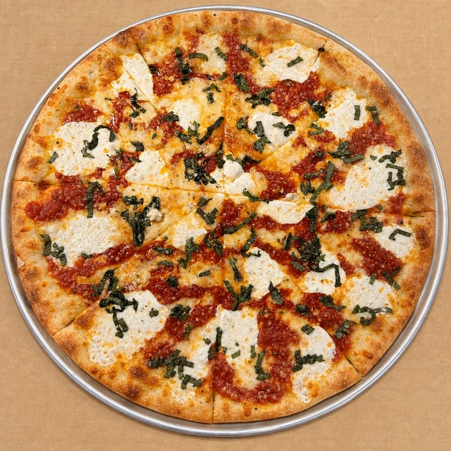 Italian Margherita Garlic Knot Pizza.