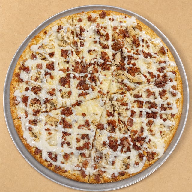 Chicken Bacon Ranch Garlic Knot Pizza.