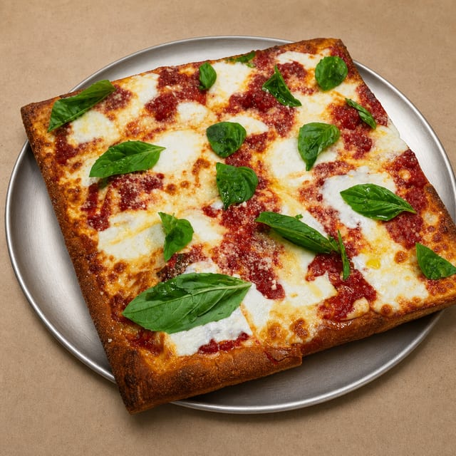 Italian Margherita Sicilian Pizza.